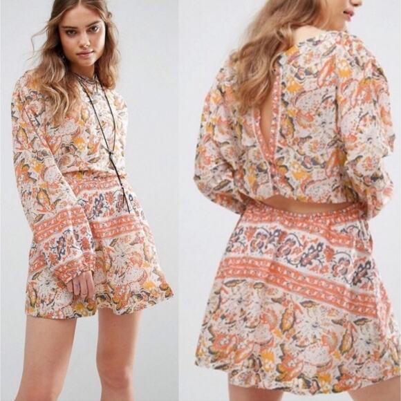 Free People Sun Printed Mini Dress - Picture 1 of 6
